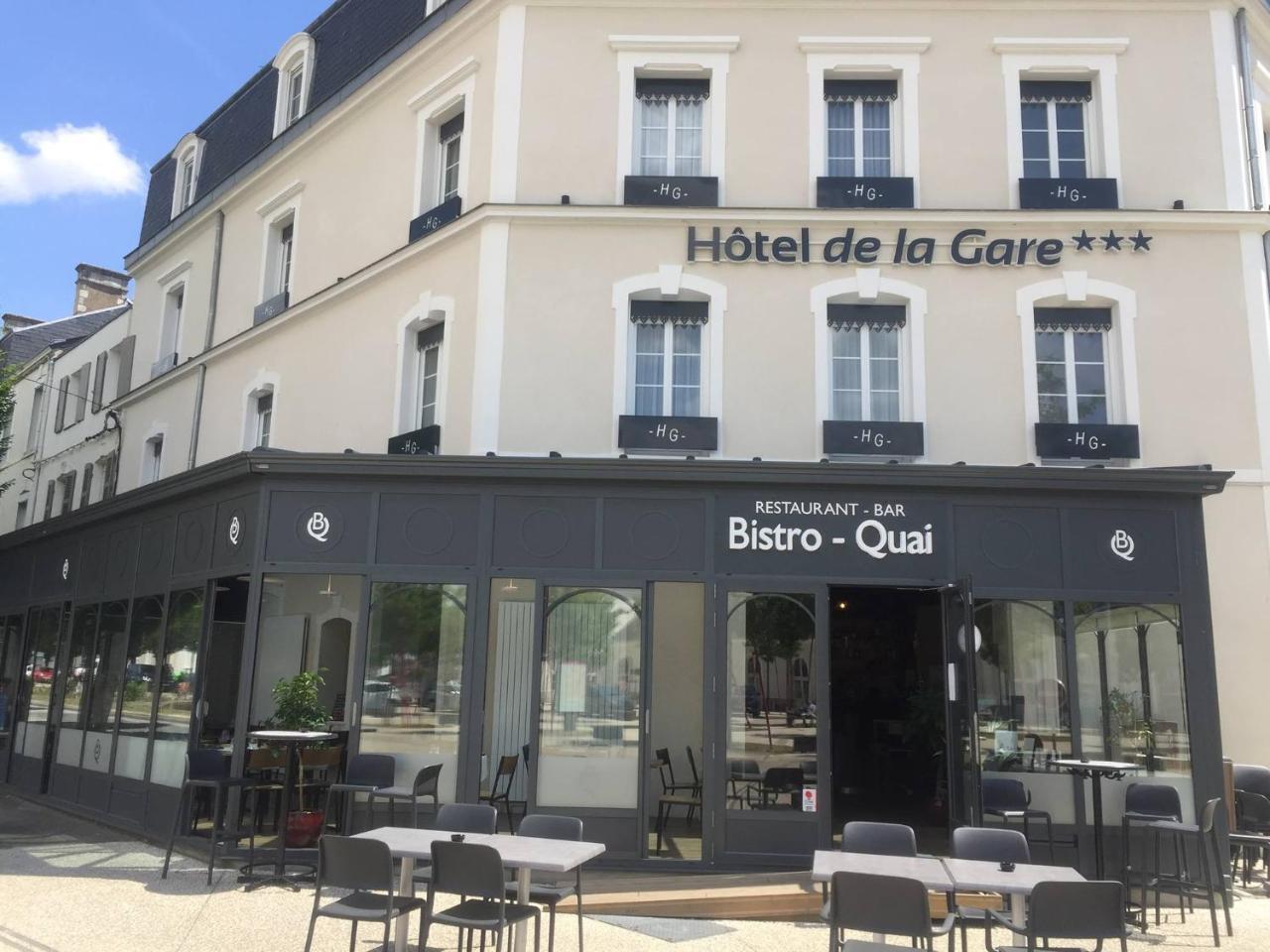 Hotel De La Gare - Restaurant Bistro Quai Ла-Рош-сюр-Йон Экстерьер фото